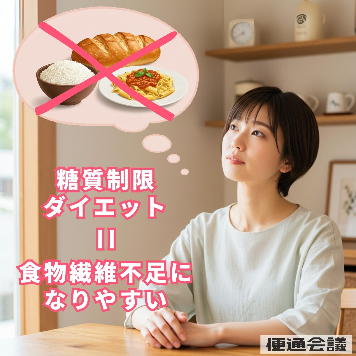 糖質制限ダイエットで食物繊維不足になり便秘になる