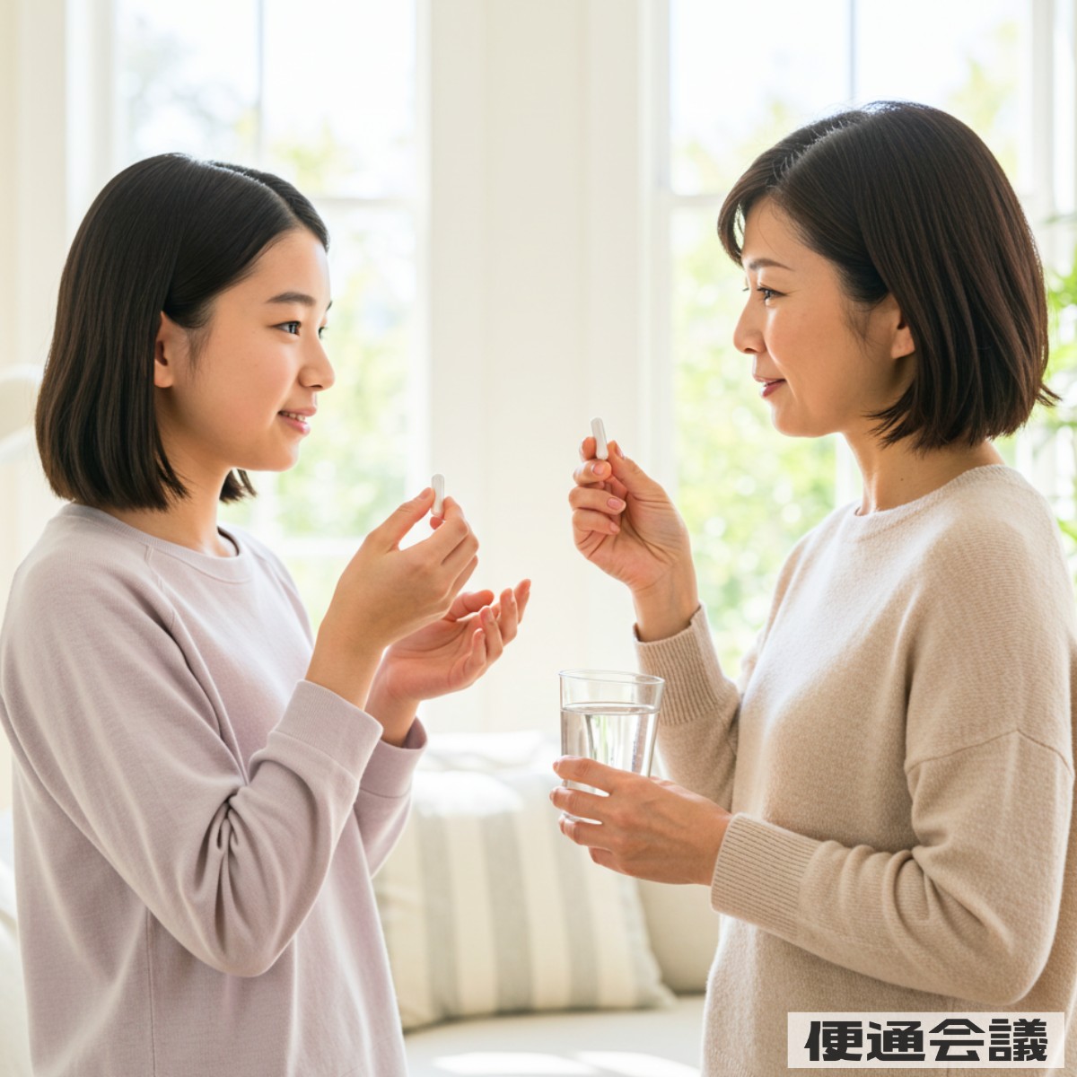 親子で一緒に腸活サプリを飲んで快適な毎日