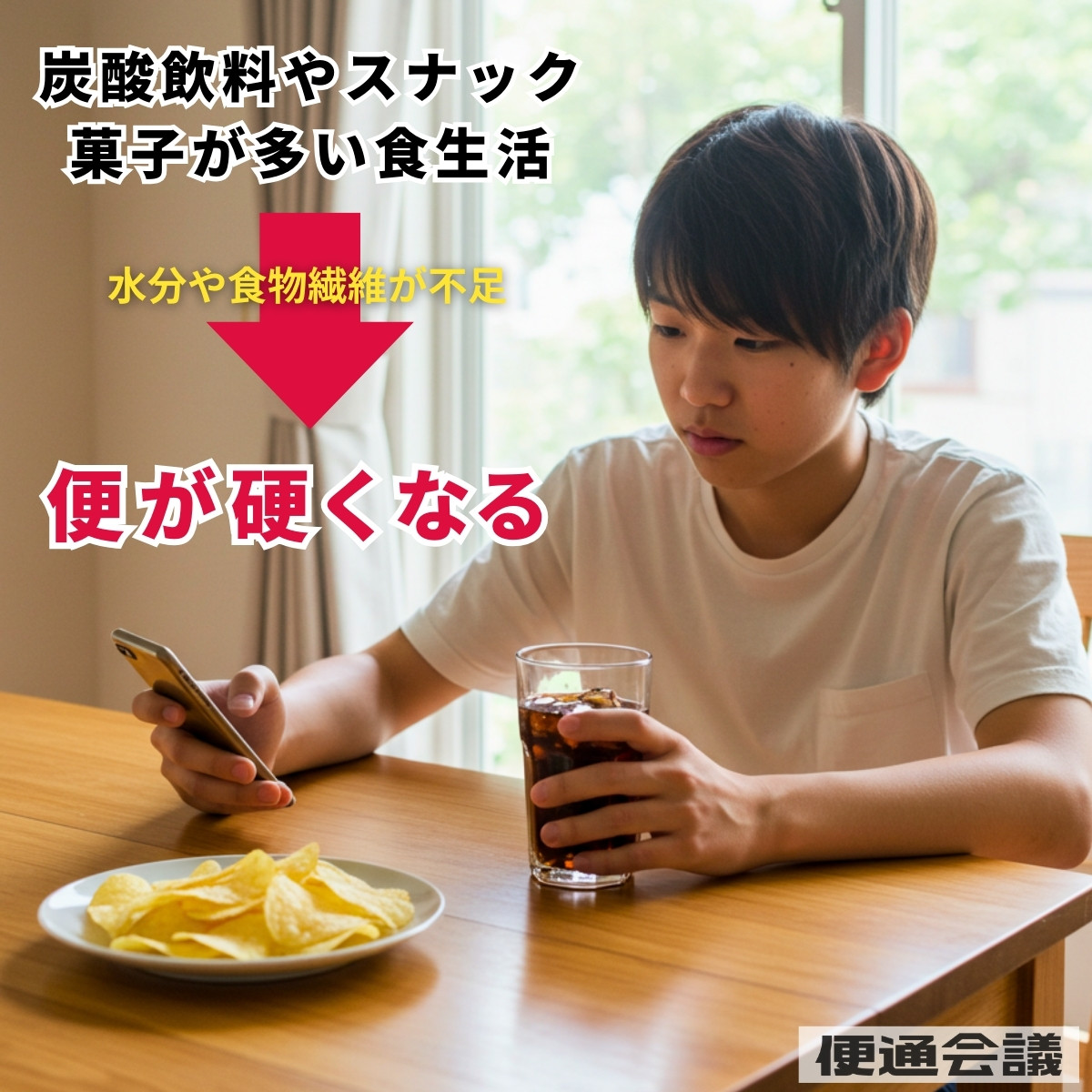 食物繊維が少ない食生活で便秘が悪化する