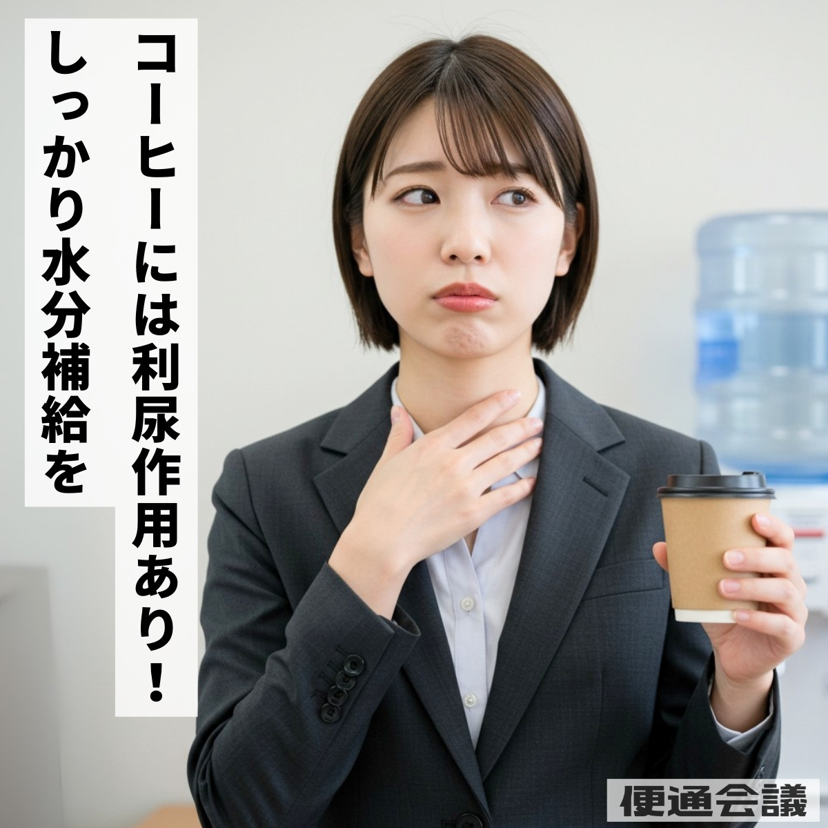 コーヒーには利尿作用があるのでしっかり水分補給を