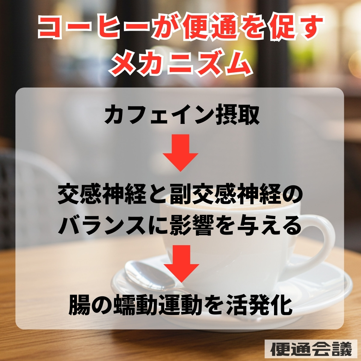 コーヒーが便秘を解消するメカニズム