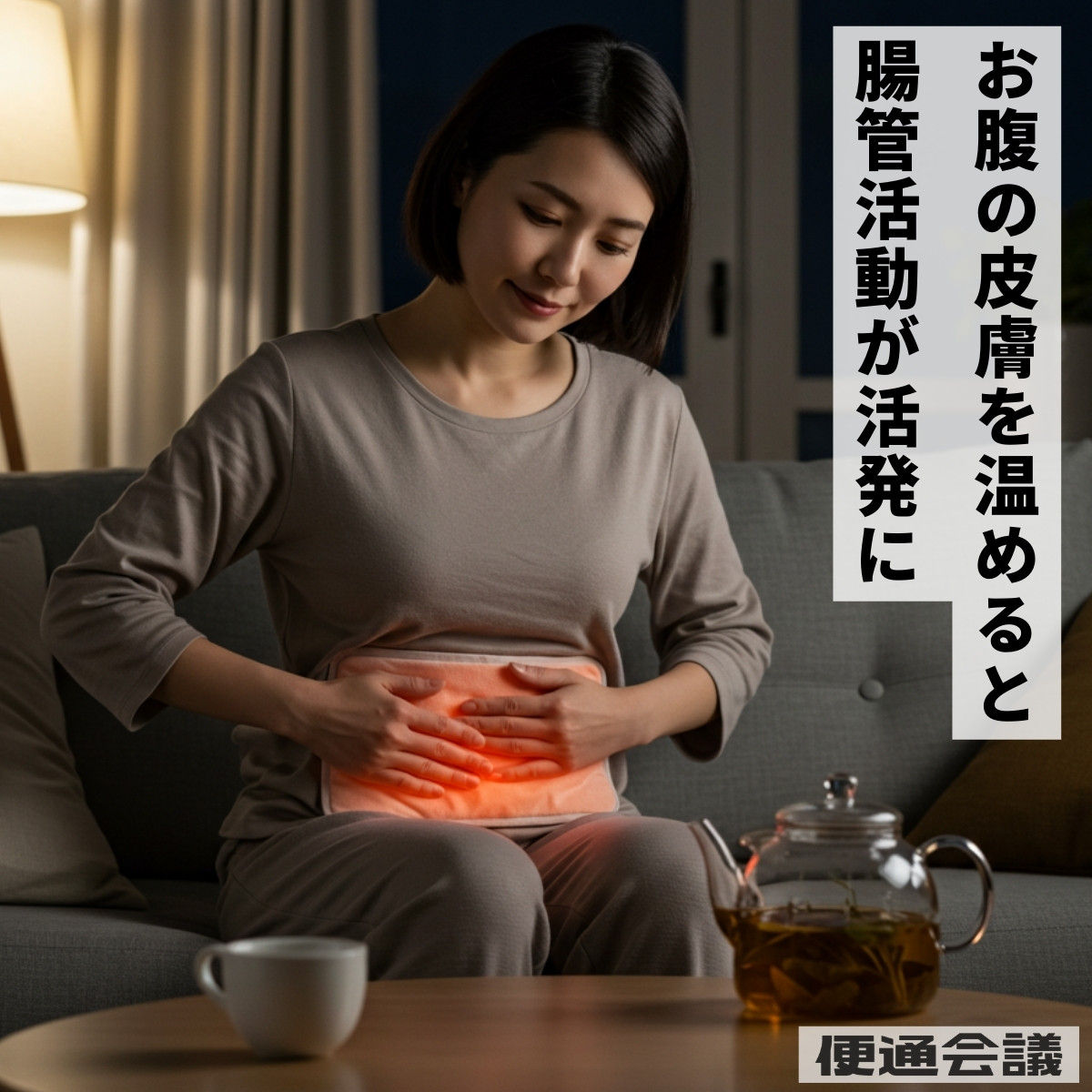 お腹を温めると副交感神経が優位になり腸管活動が活発に