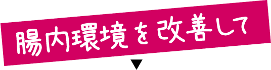 腸内環境を改善して